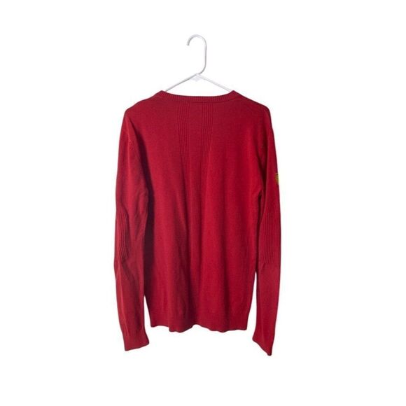 Ferrari Official Product Red Sweater V-Neck Long Sleeve Cotton Mens L By Puma - Picture 2 of 6
